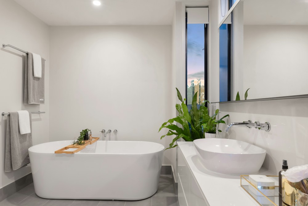 Modern bathroom with refined fixtures