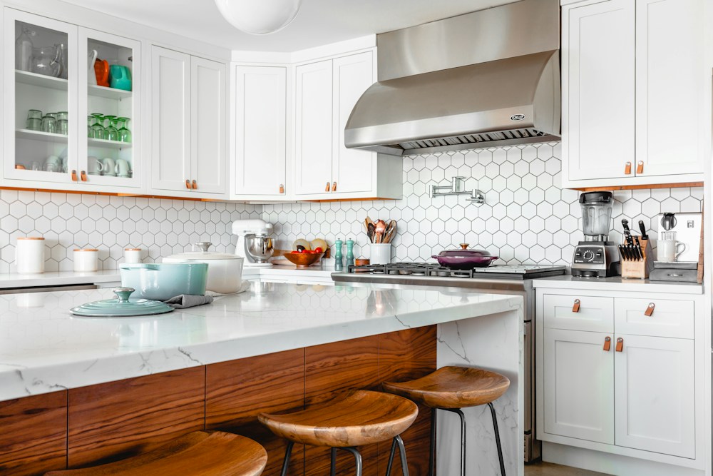 Bright kitchen with a generous island